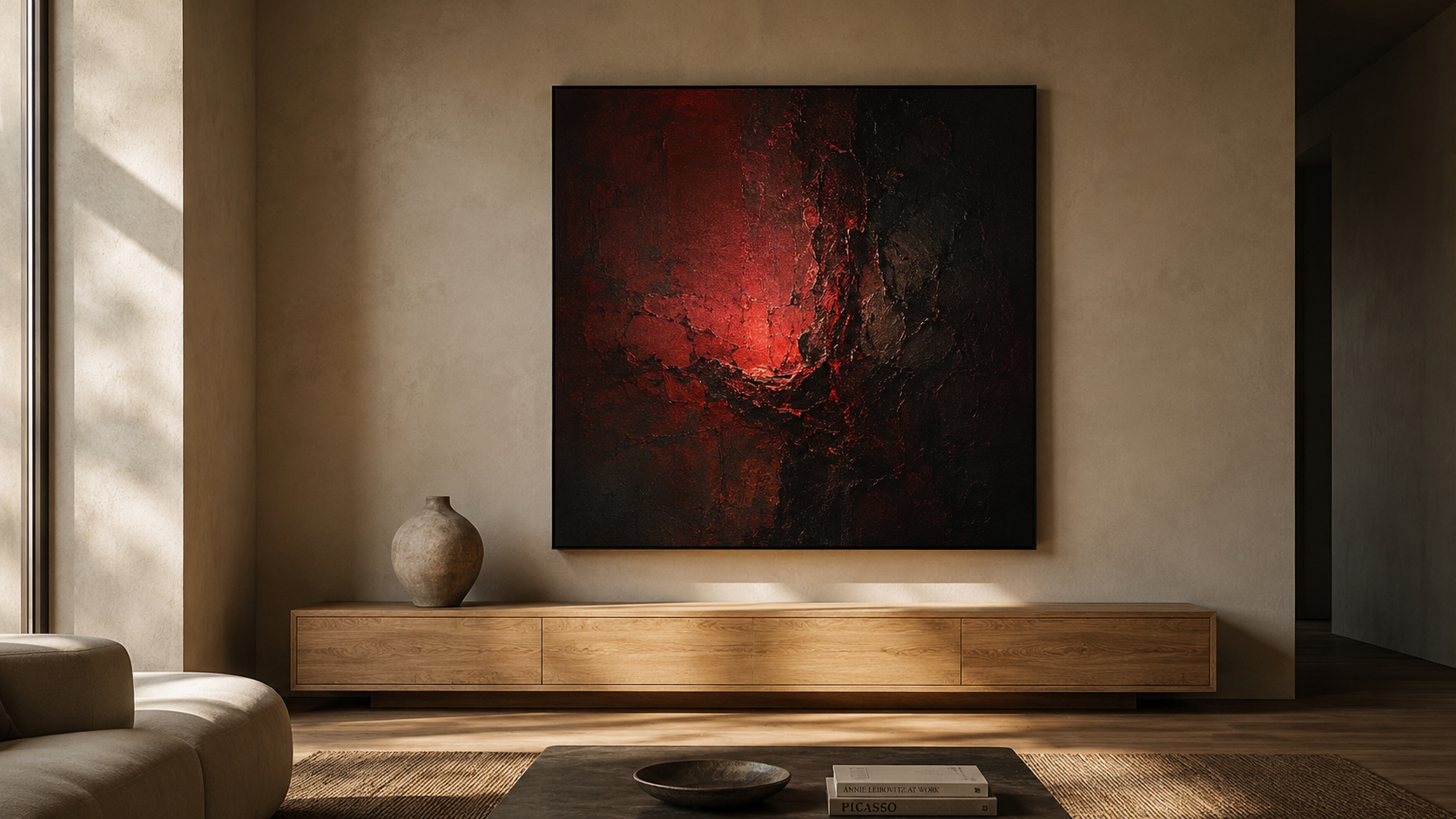 Why Dark Saturated Art Belongs in Calm Rooms (And Soft Light Spaces Need the Opposite)