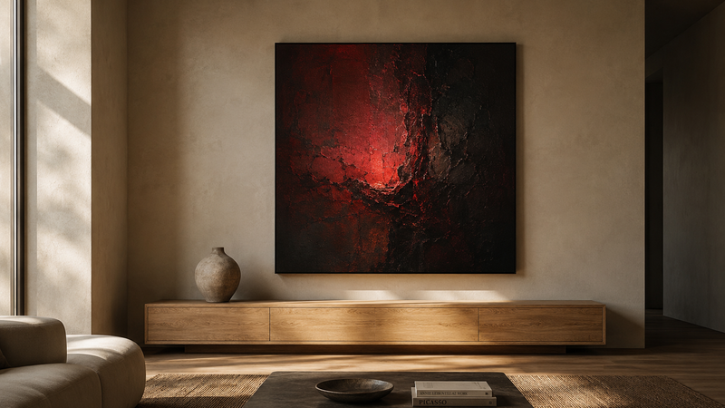 Why Dark Saturated Art Belongs in Calm Rooms (And Soft Light Spaces Need the Opposite)