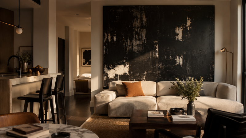 How to Hang a Single Statement Piece in a Small Space