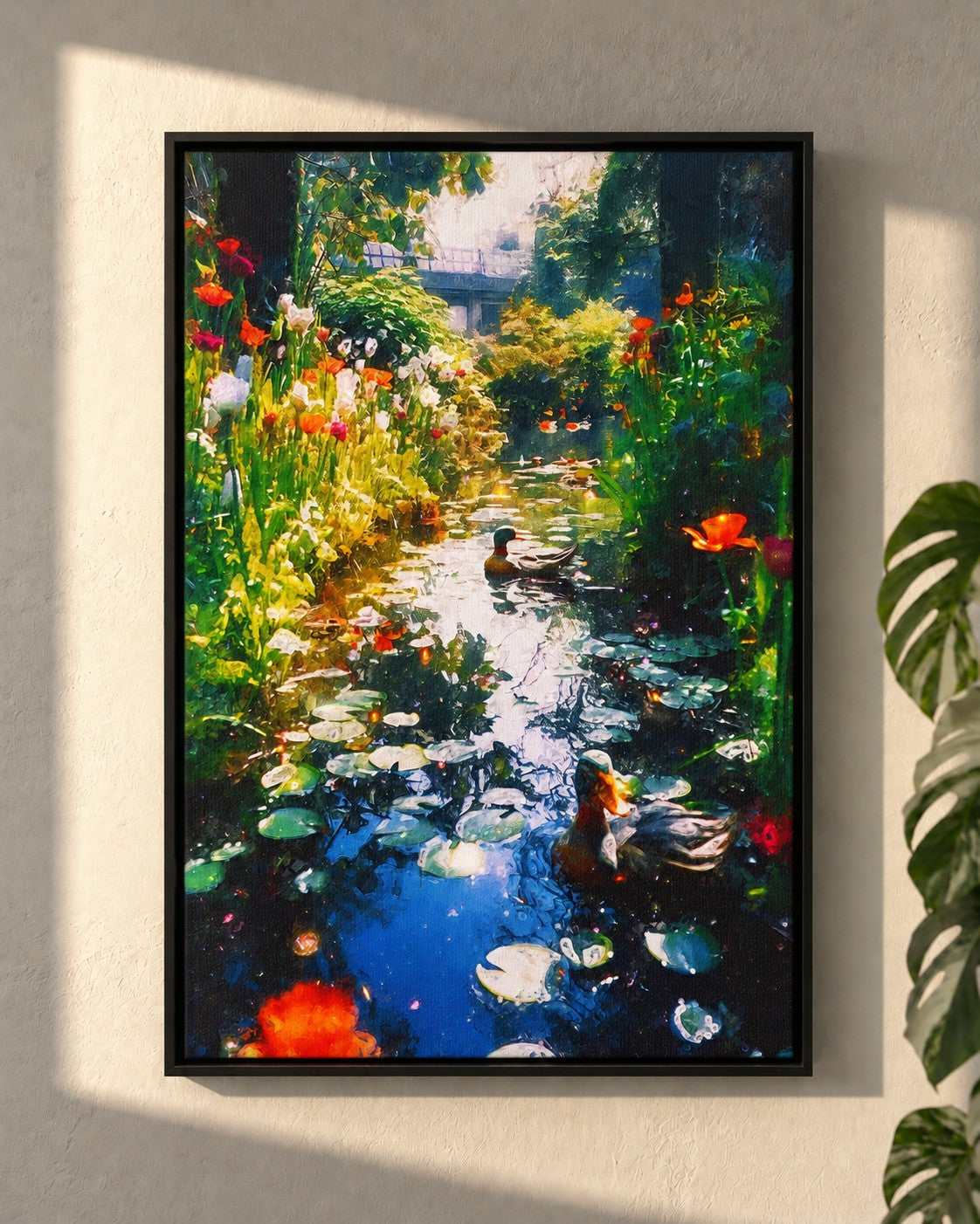For a Moment the Waters Stood Still · framed canvas on a wall