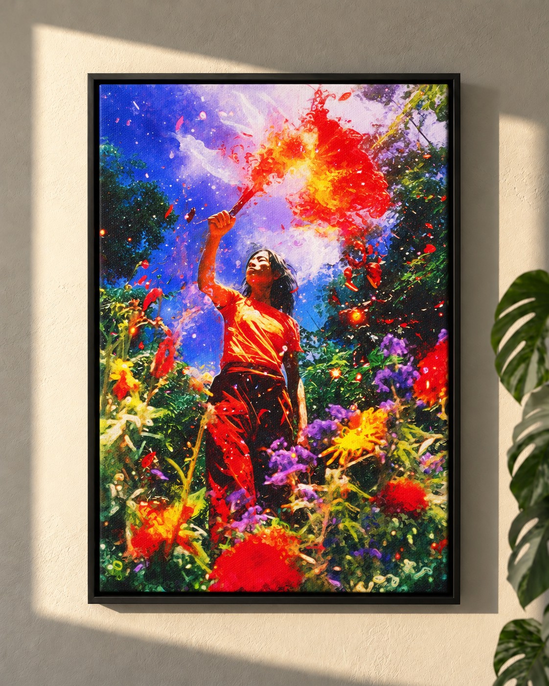 Signs of the Solstice · framed canvas on a wall
