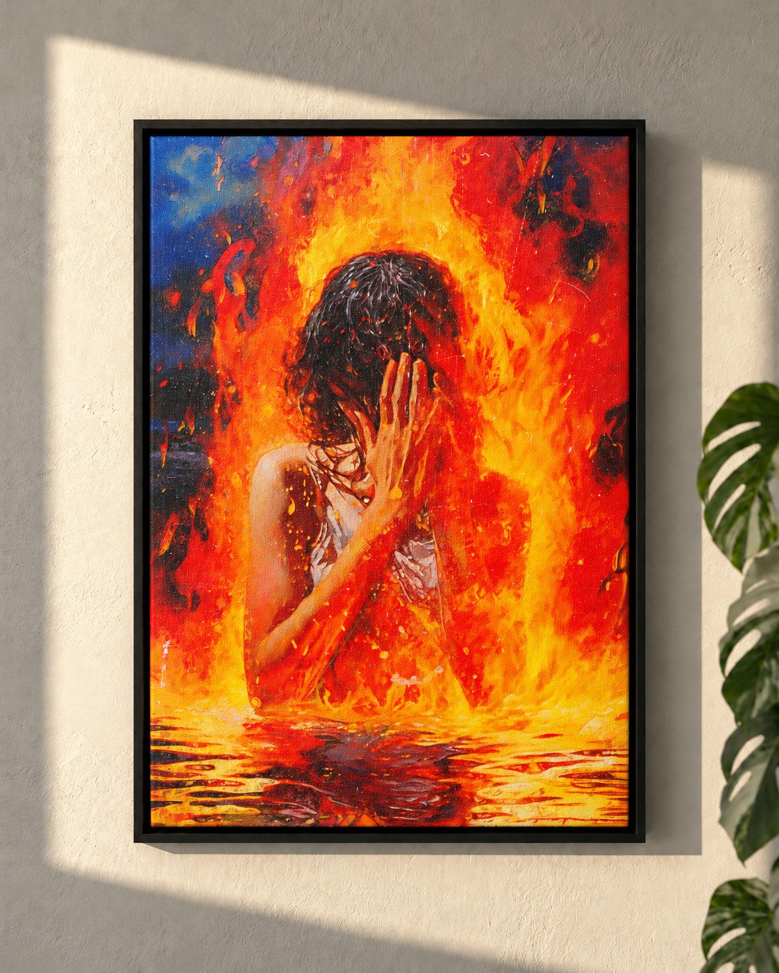 So Sick of Feeling · framed canvas on a wall